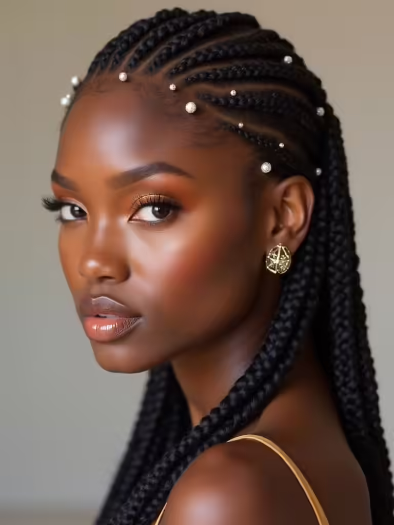 accessorize cornrows for flair