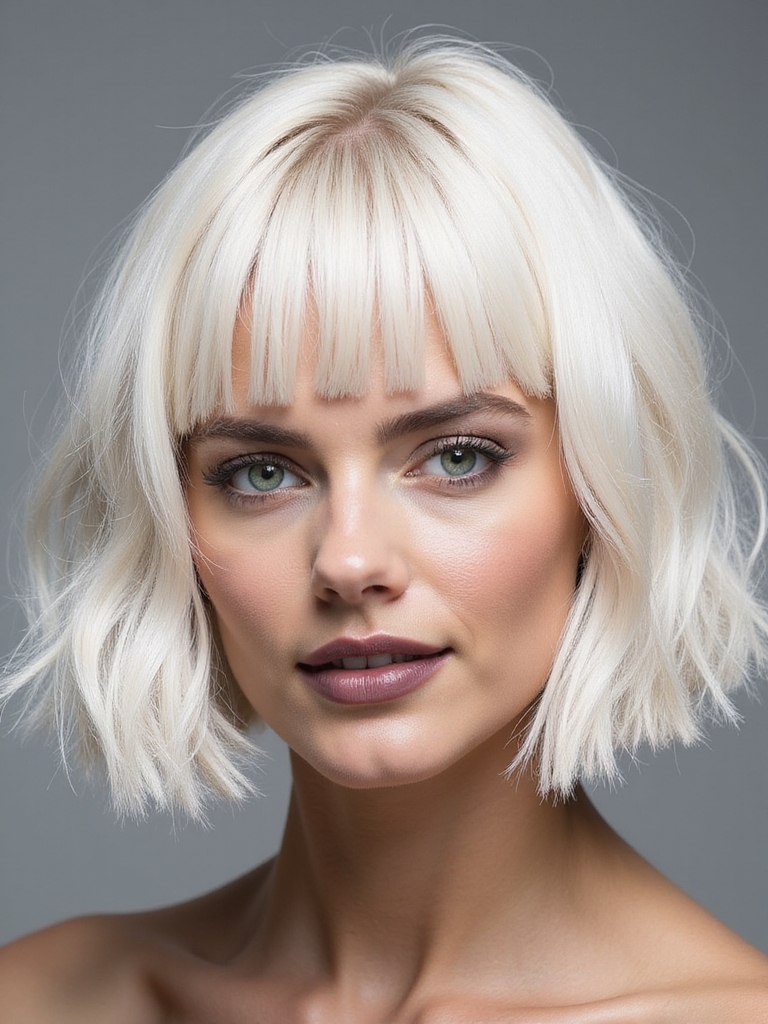 angled and textured bobs