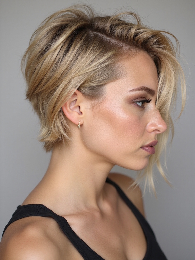 bangs enhance short layers