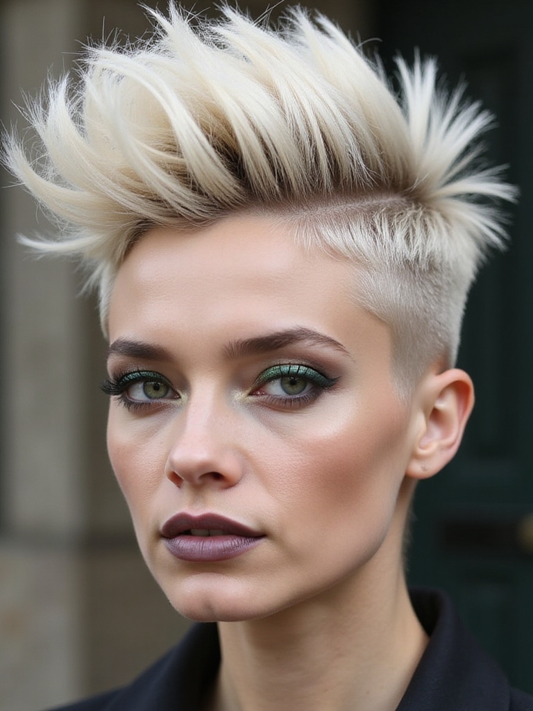 bold celebrities short spiky hair