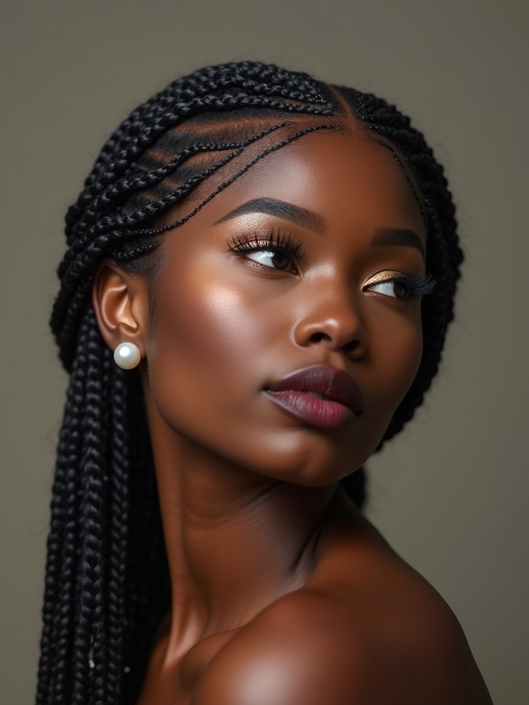 bold cornrow hairstyle statement
