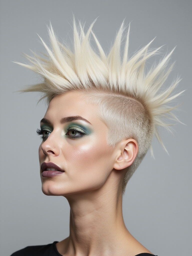 bold hair striking outfit