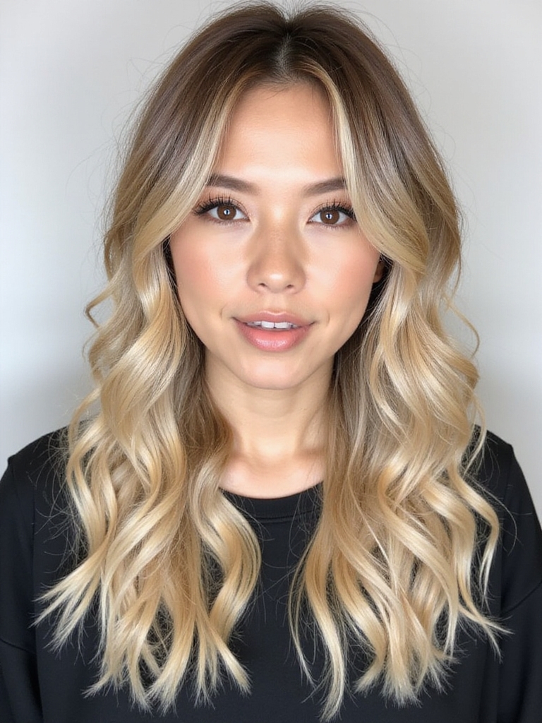 bouncy layered curls styling