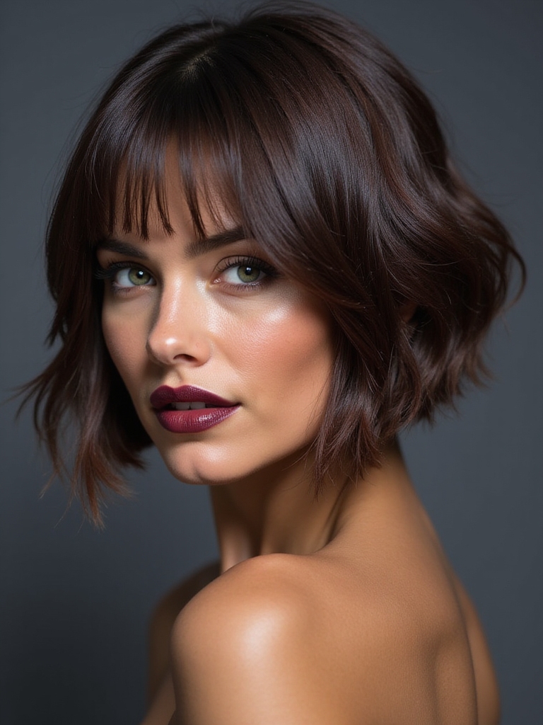 classic layered bob styling