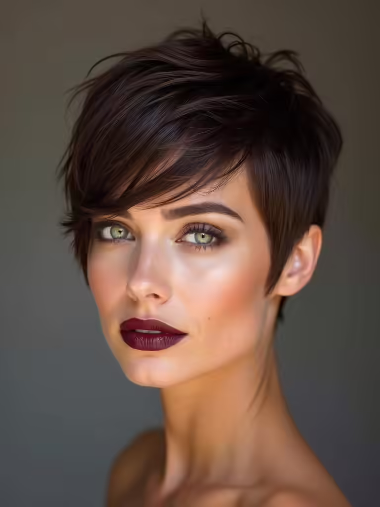 cropped fringe enhances features