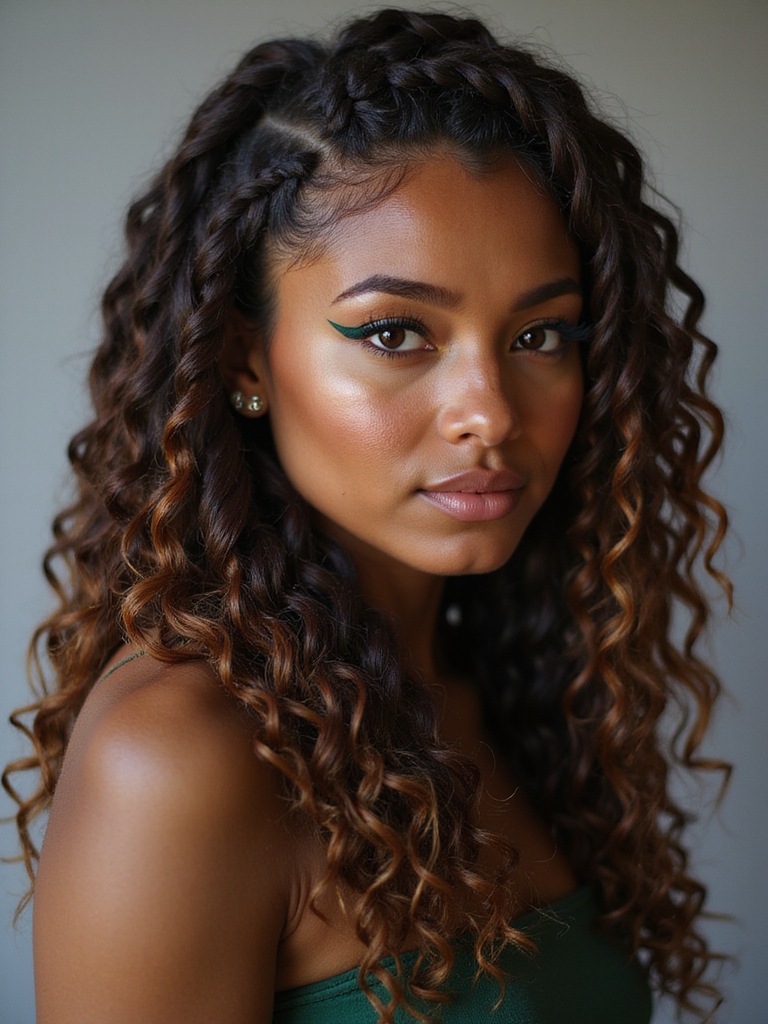 curly braided hairstyle options