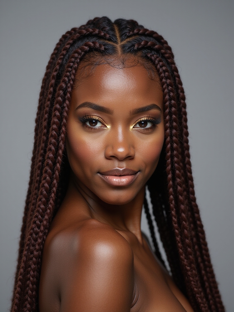 dramatic unique zigzag hairstyle