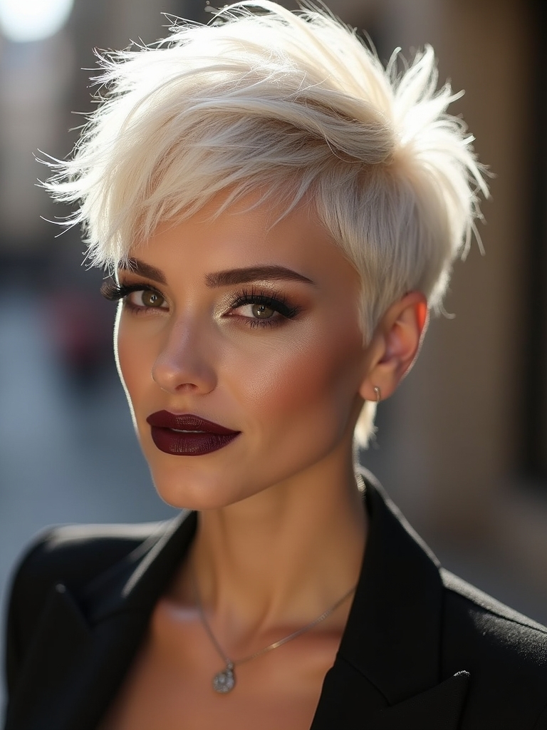 edgy professionalism through hairstyle