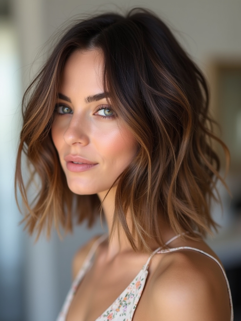 effortless beachy tousled lob