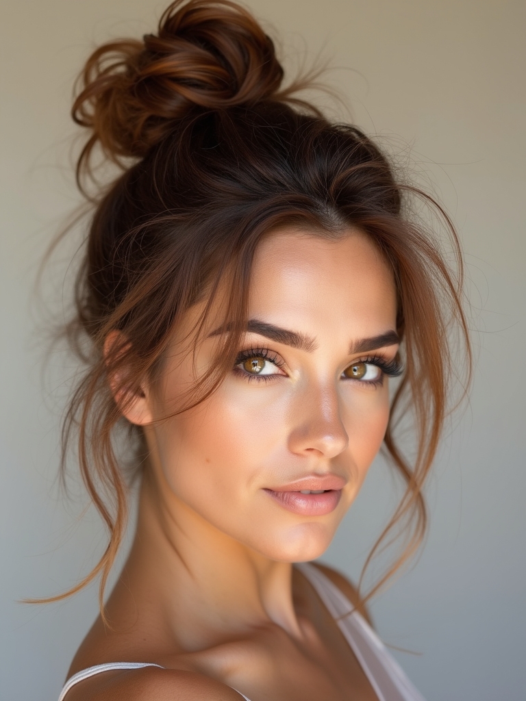 effortless casual messy bun