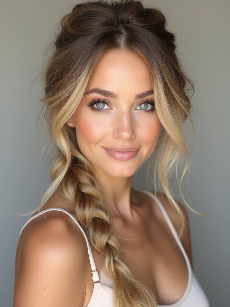effortless chic boho hairstyle