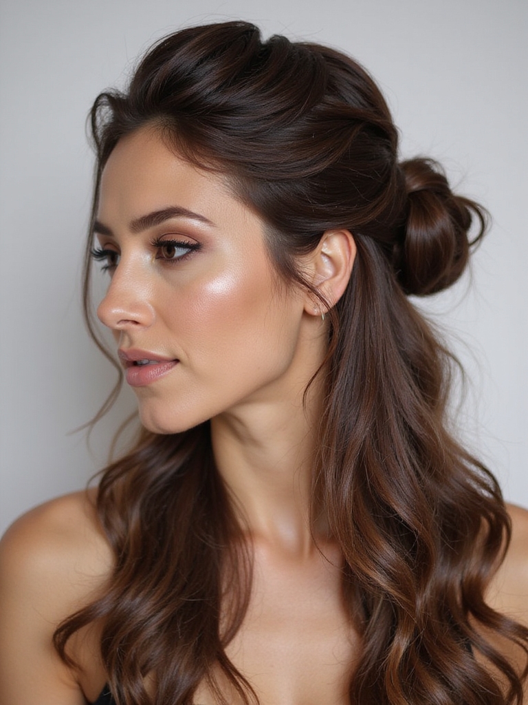 effortless chic half updo