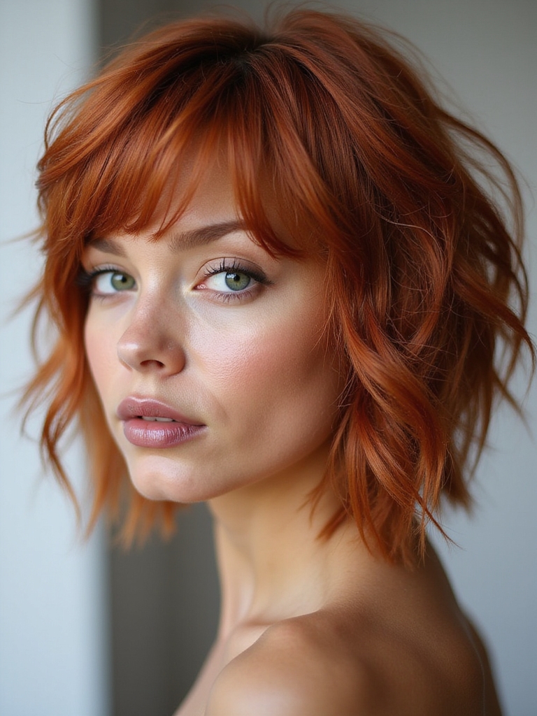 effortless shaggy hairstyle styling