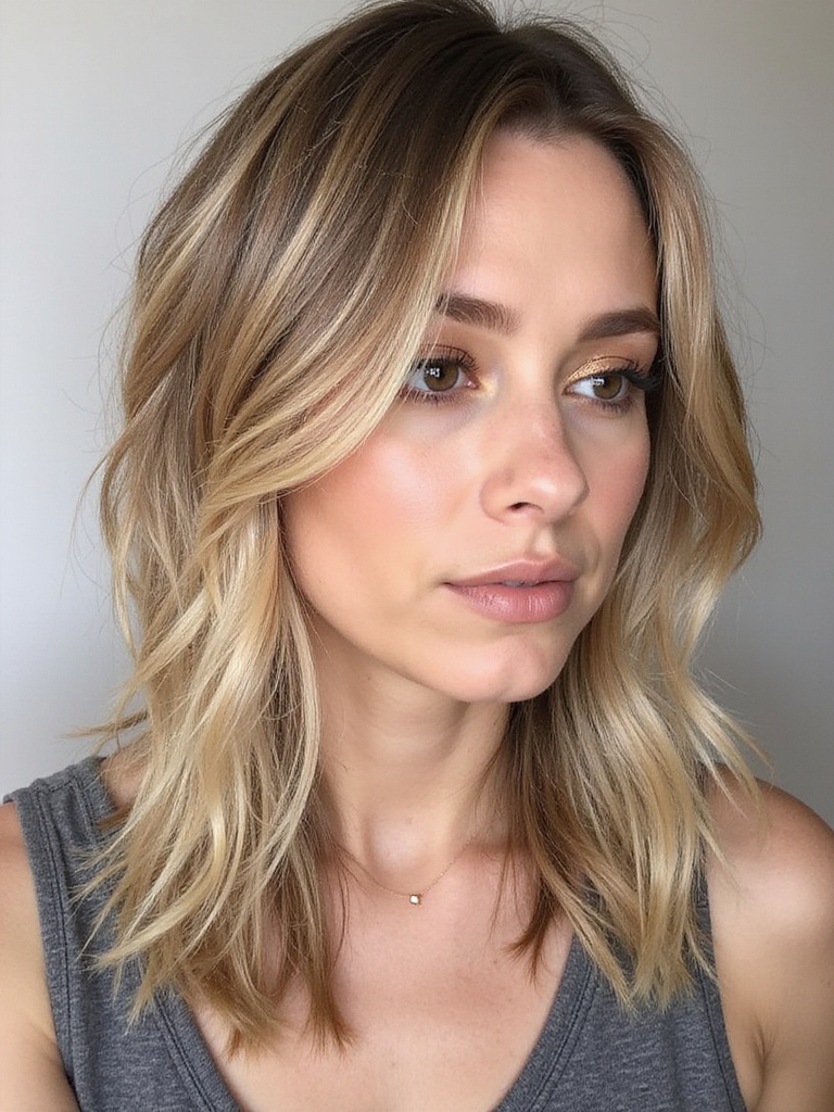 effortless textured long bob