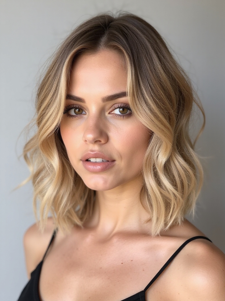 effortlessly chic lob hairstyle