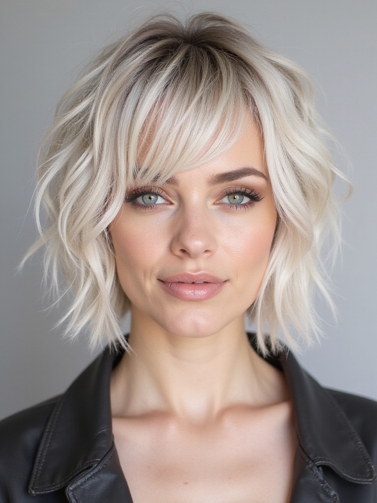 effortlessly chic tousled bob