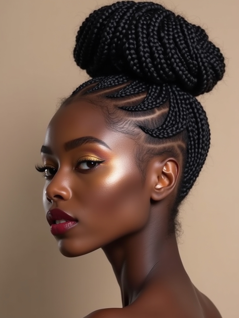 effortlessly stylish cornrow bun