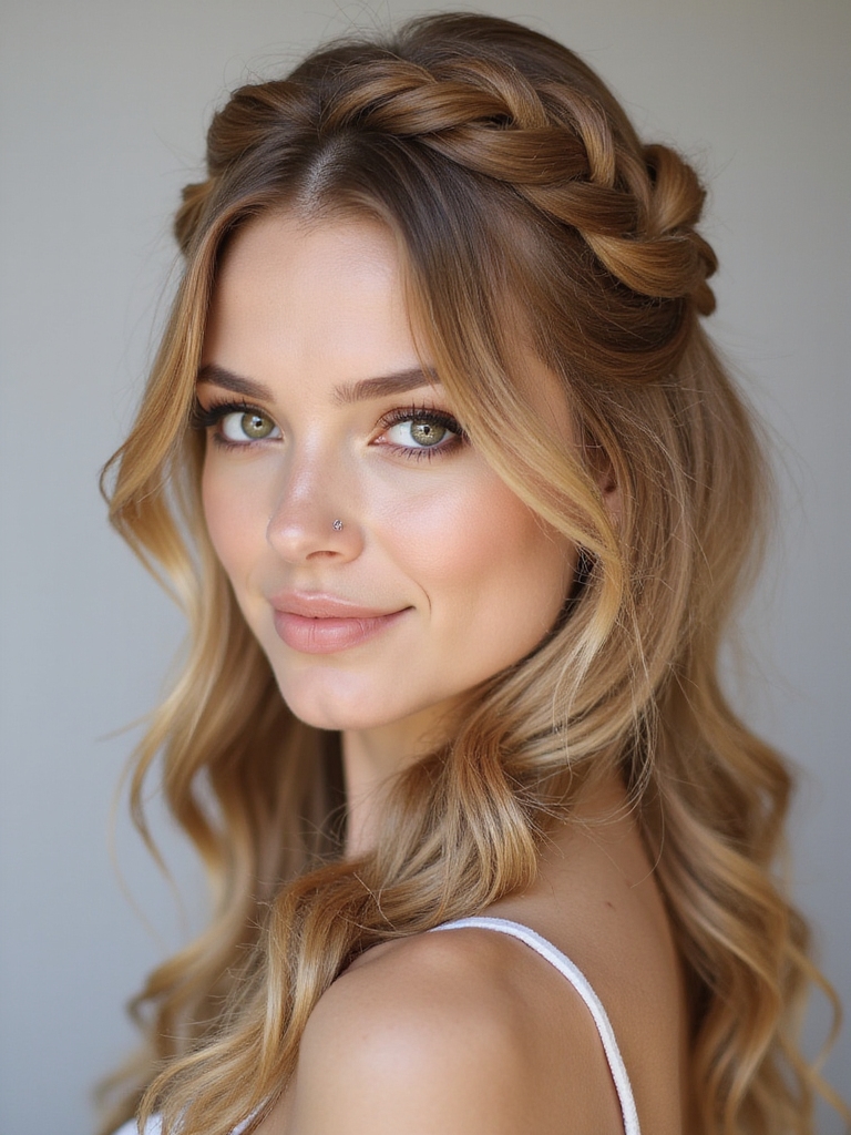elegant twisted crown braid