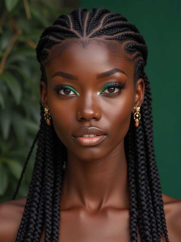 fulani cornrows with beads