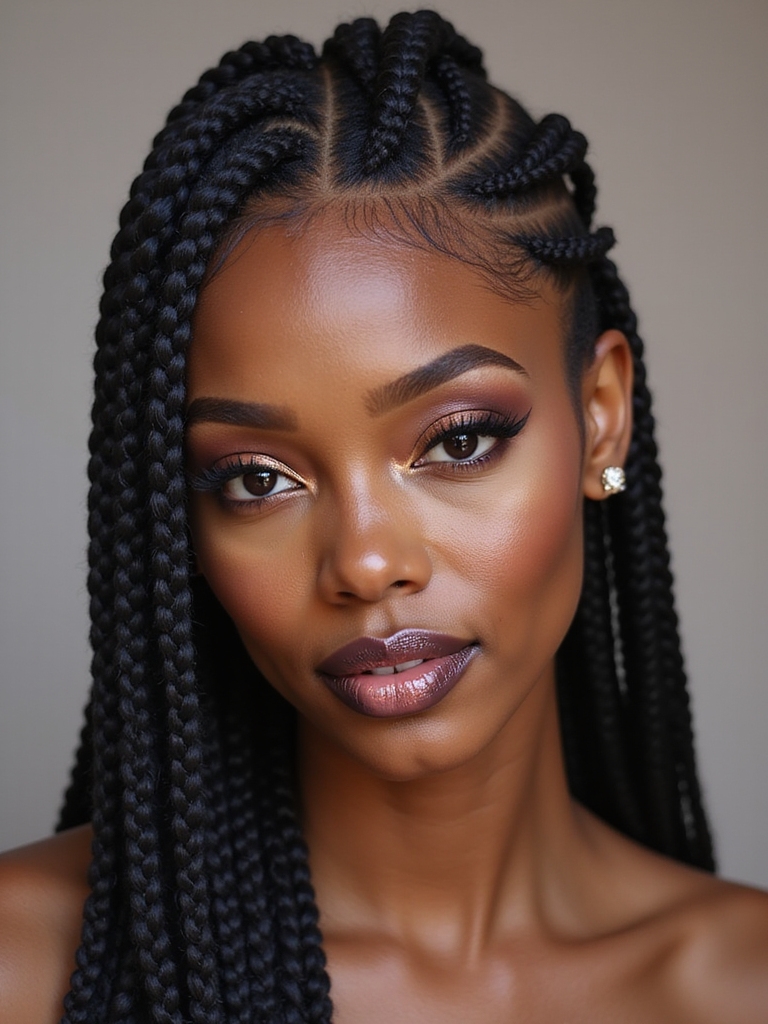 layered and tiered cornrows