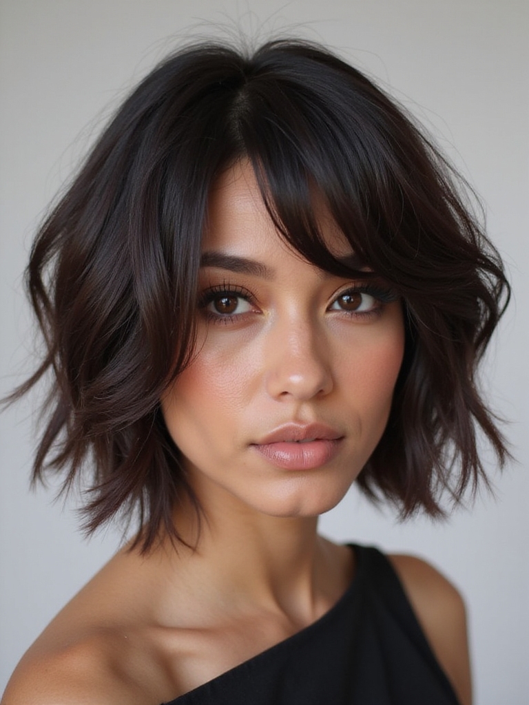 layered bob for texture