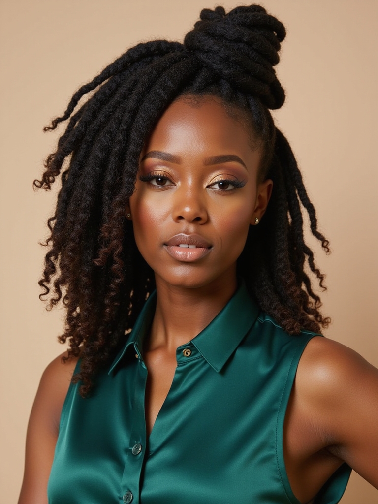 locs with various outfits