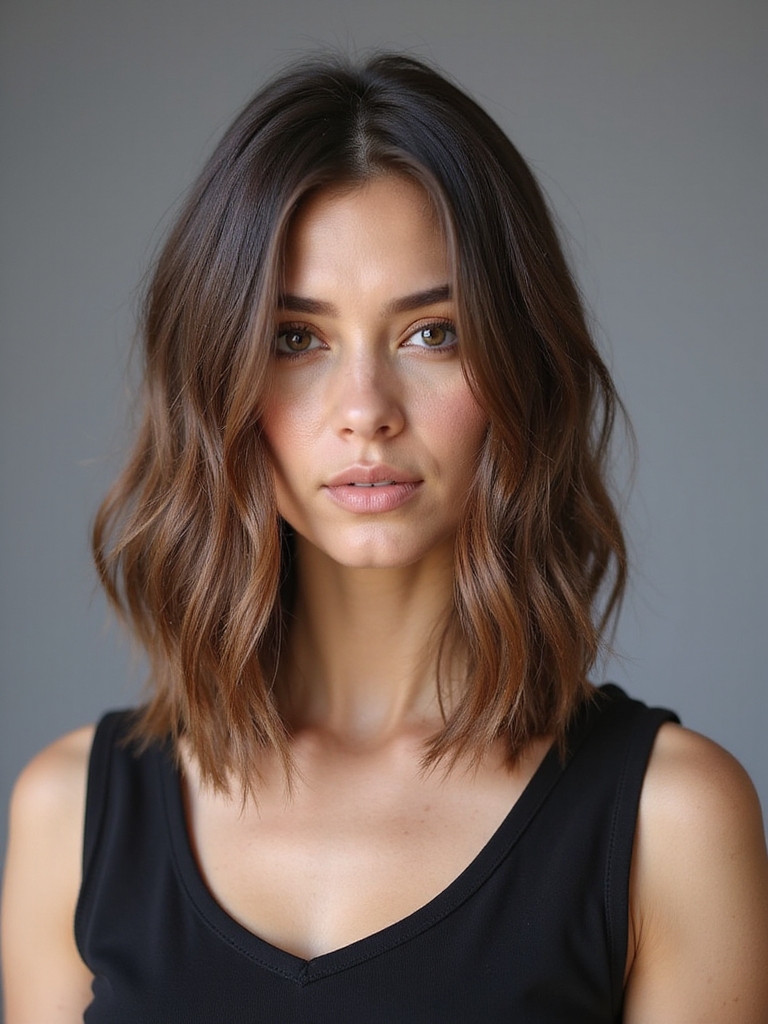 long hair to lob transition