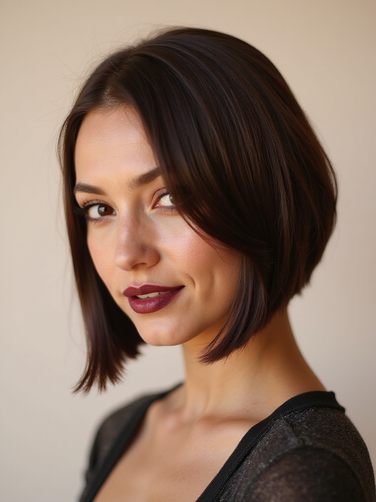 low maintenance stacked bob hairstyle
