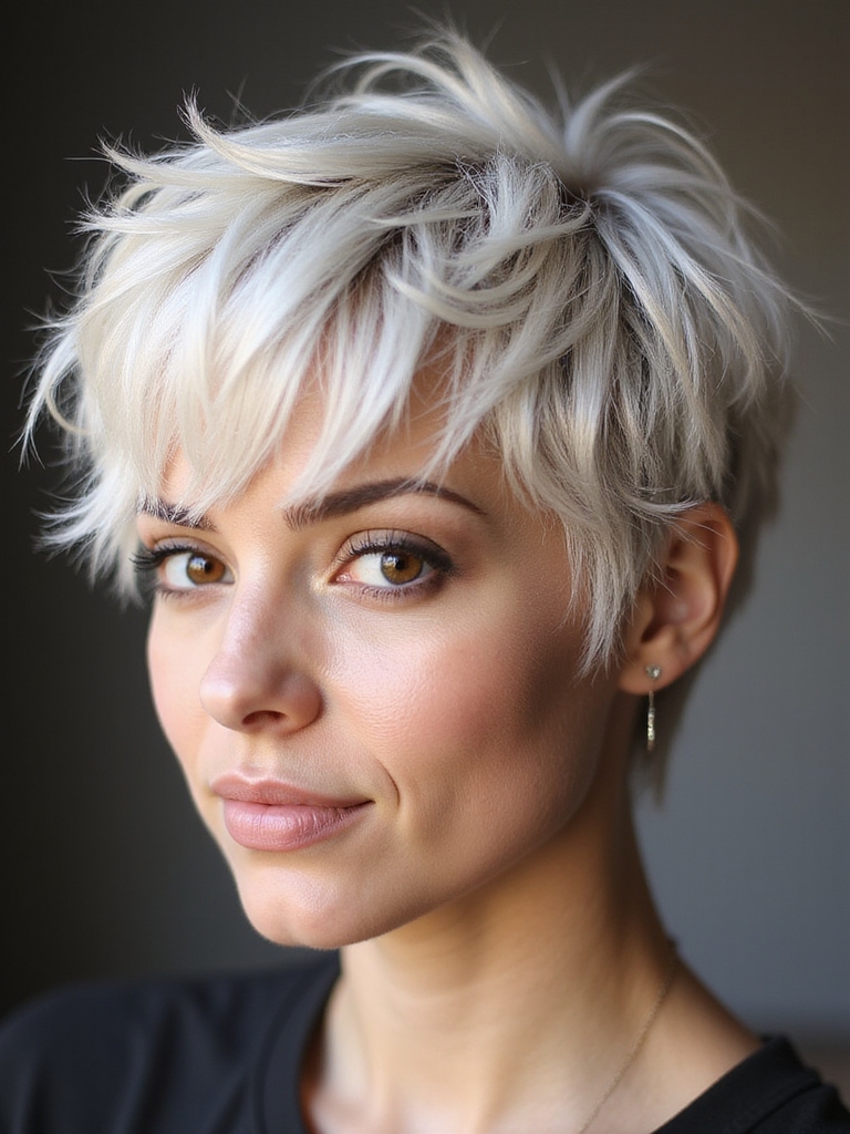messy pixie cut styling