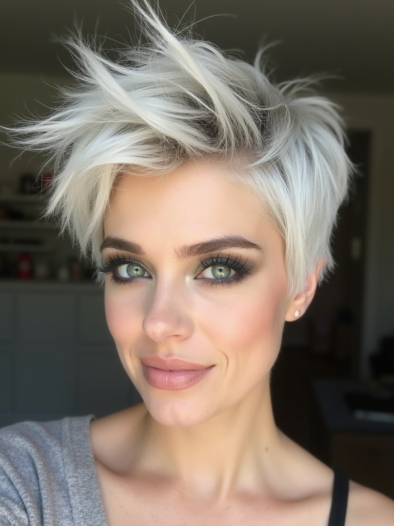 messy pixie hairstyle confidence