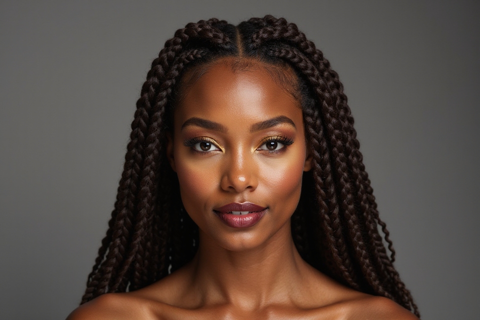 patterned braided cornrow styles