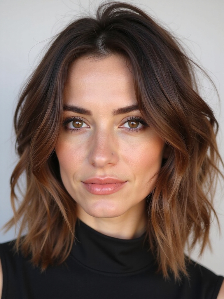 playful low maintenance choppy cut