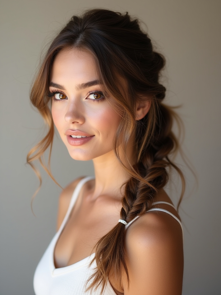quick and easy braided ponytail