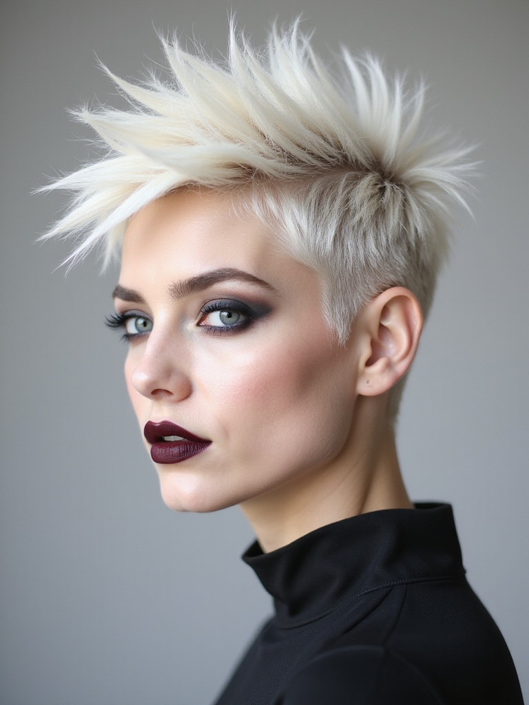 rebellious spiky hair style