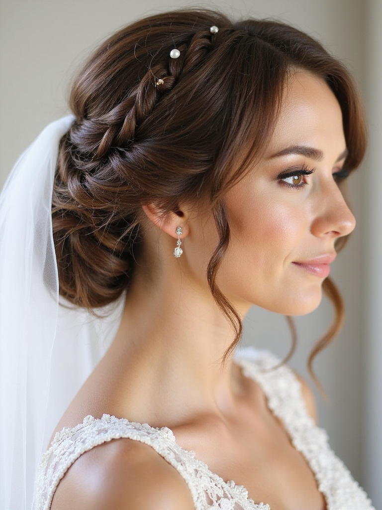 secure veil with bobby pins