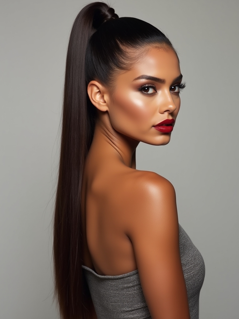 sleek prom ponytail tutorial
