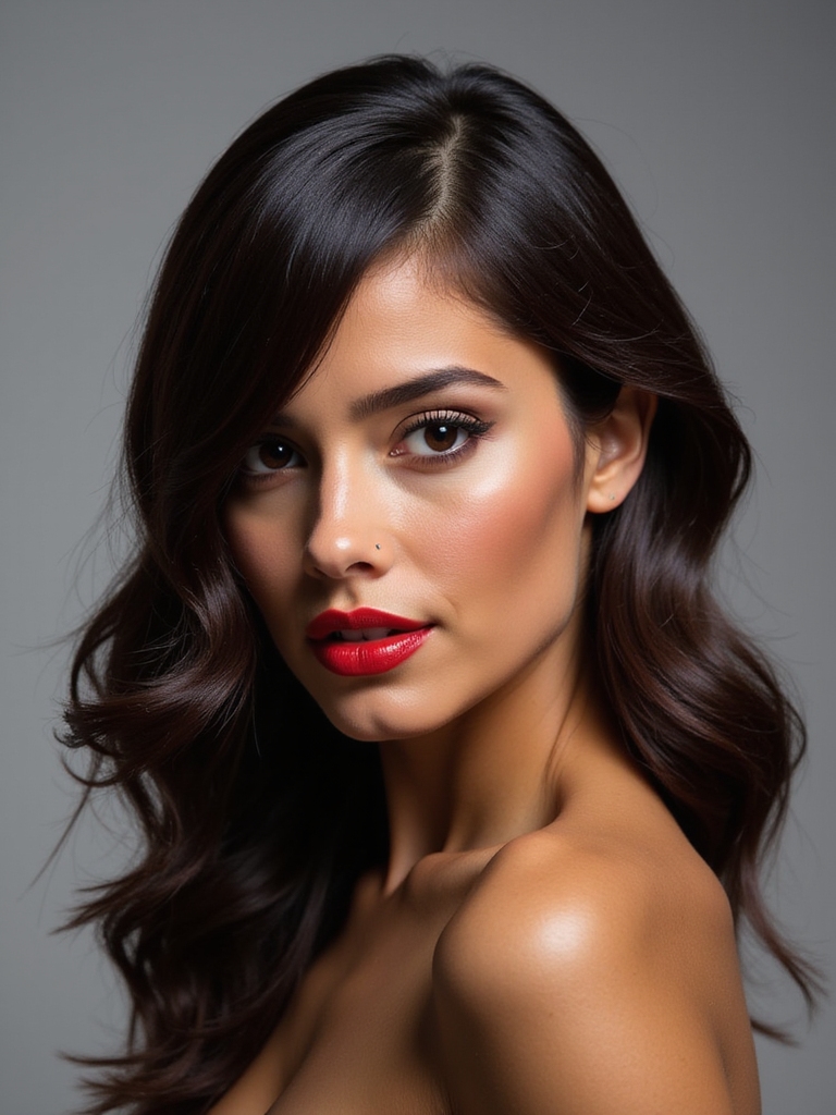 sleek side part sophistication