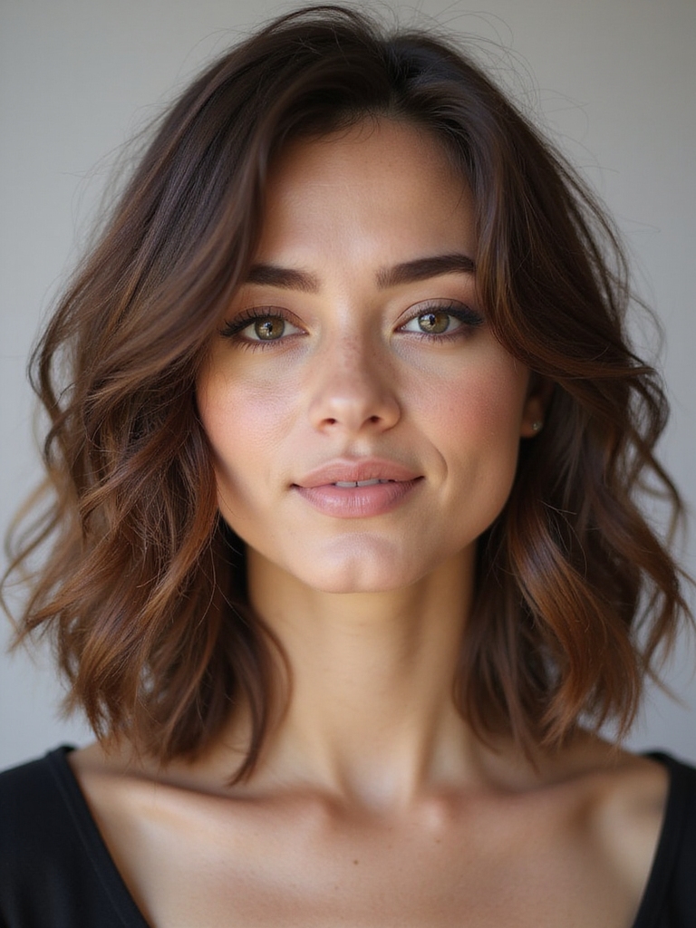 textured lob for effortless style
