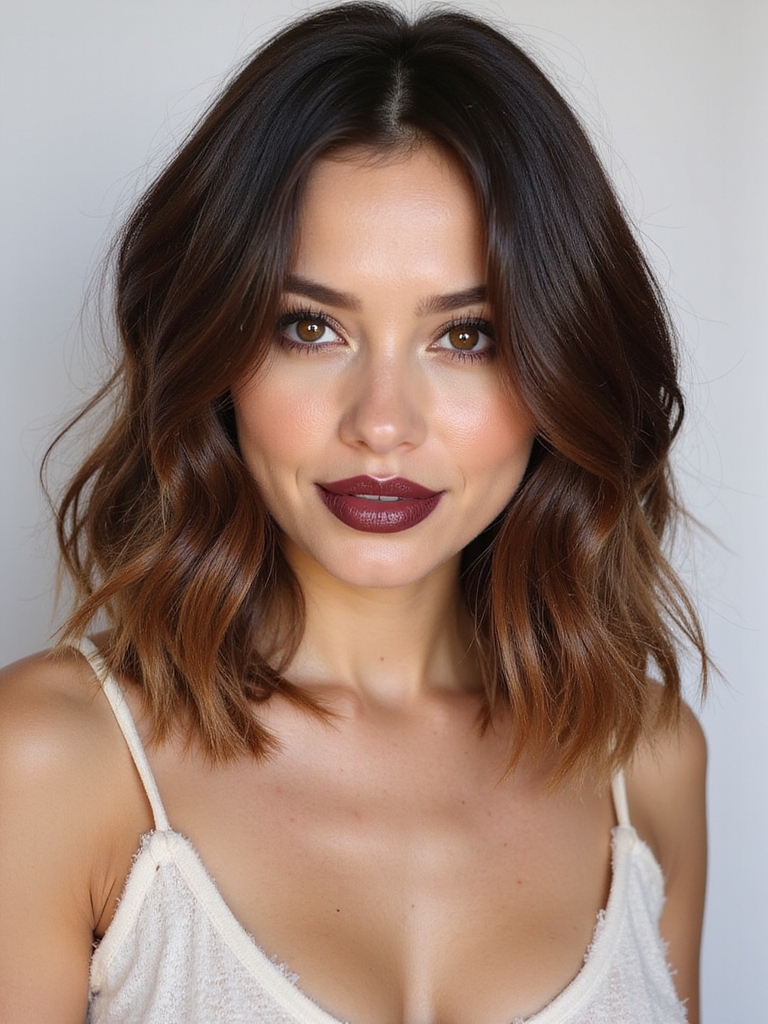 trendy layered styles and highlights