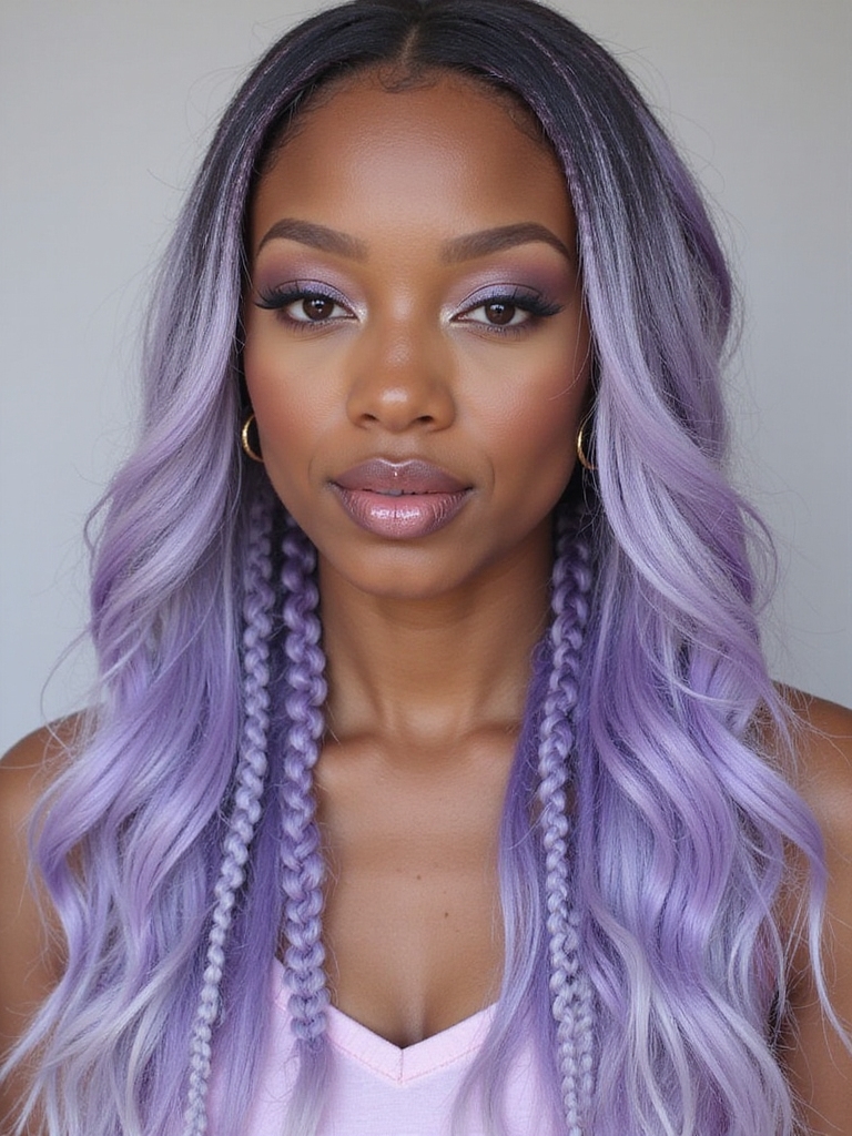 vibrant knotless braids colors