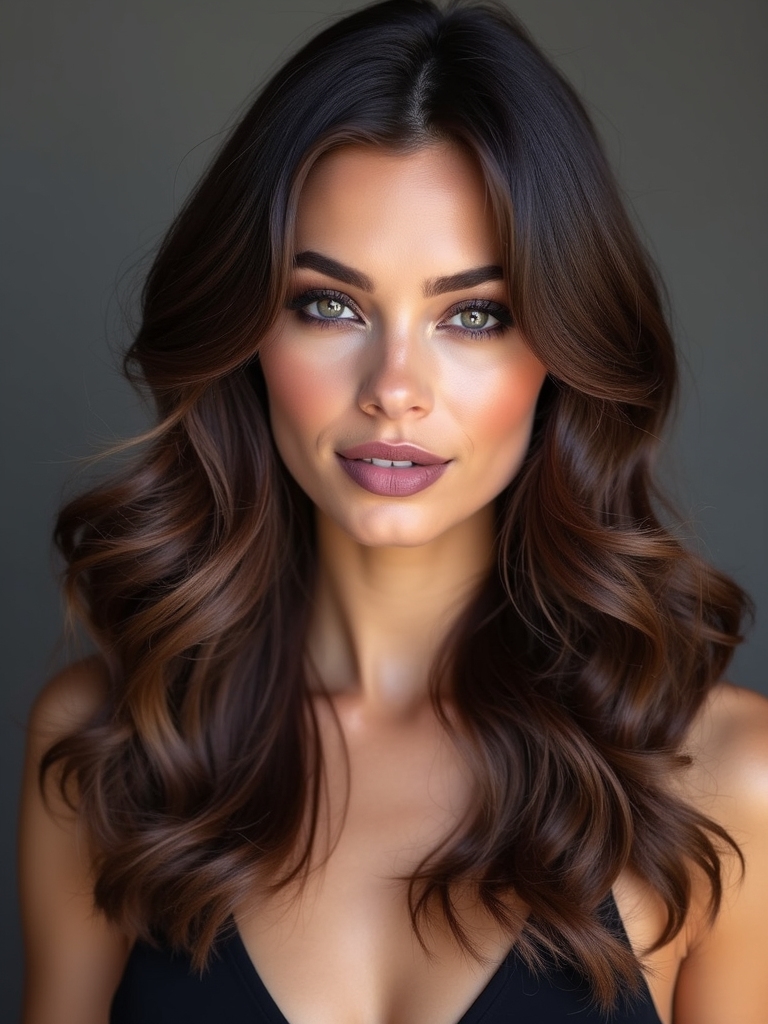 ashy chocolate hair color