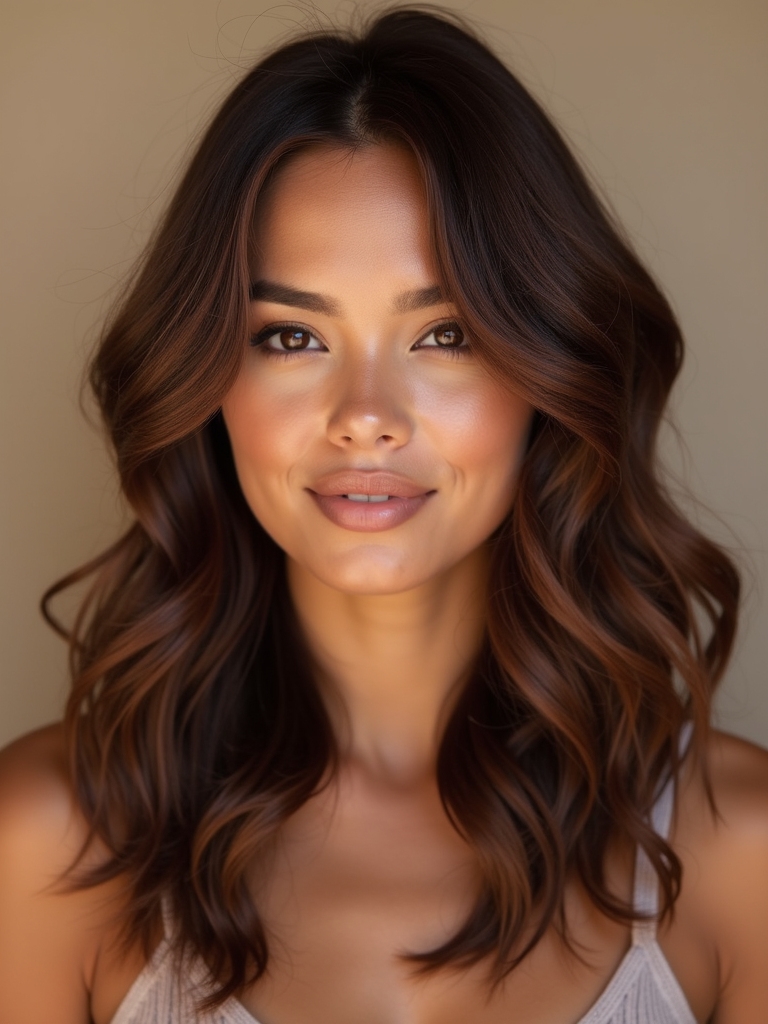 bold brunette hair color