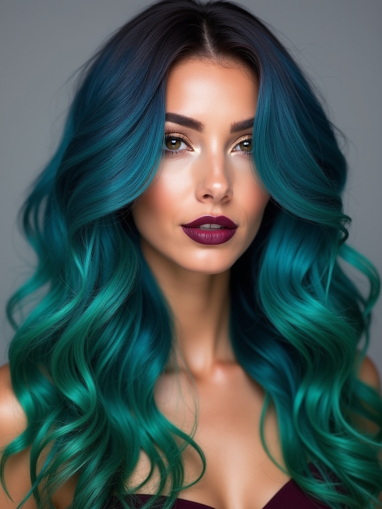 bold jewel toned hair