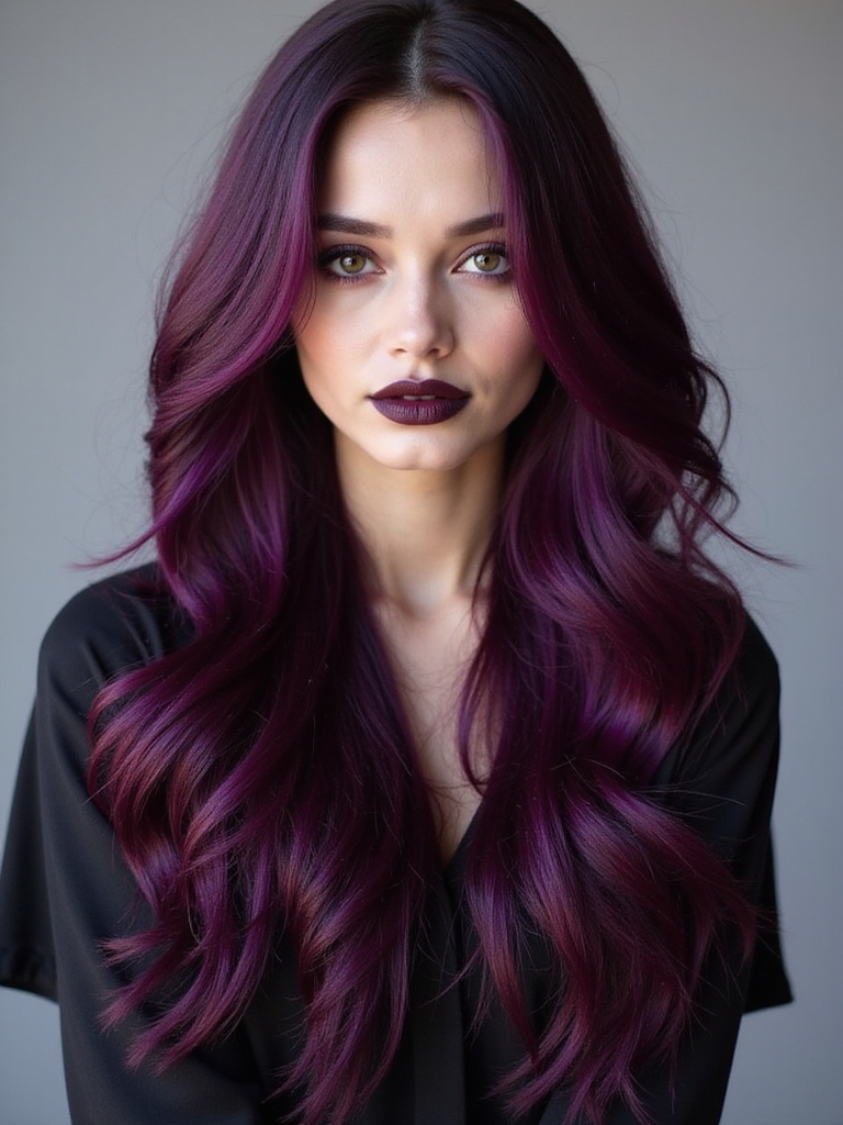 bold purple hair color