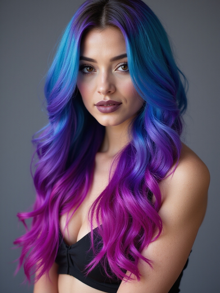 bold vibrant ombre hair