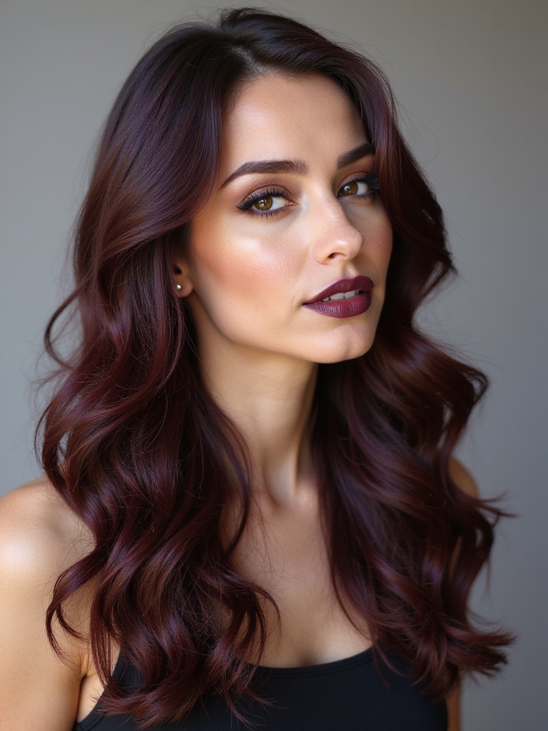 burgundy to natural transition