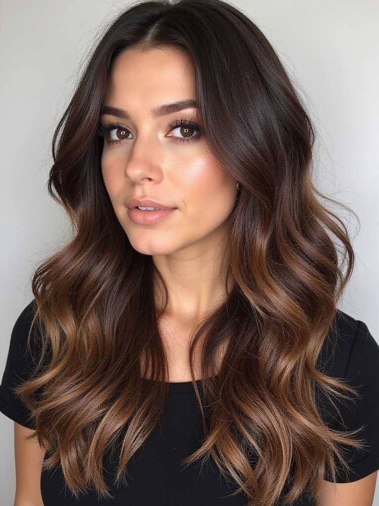 caramel highlights for brunettes