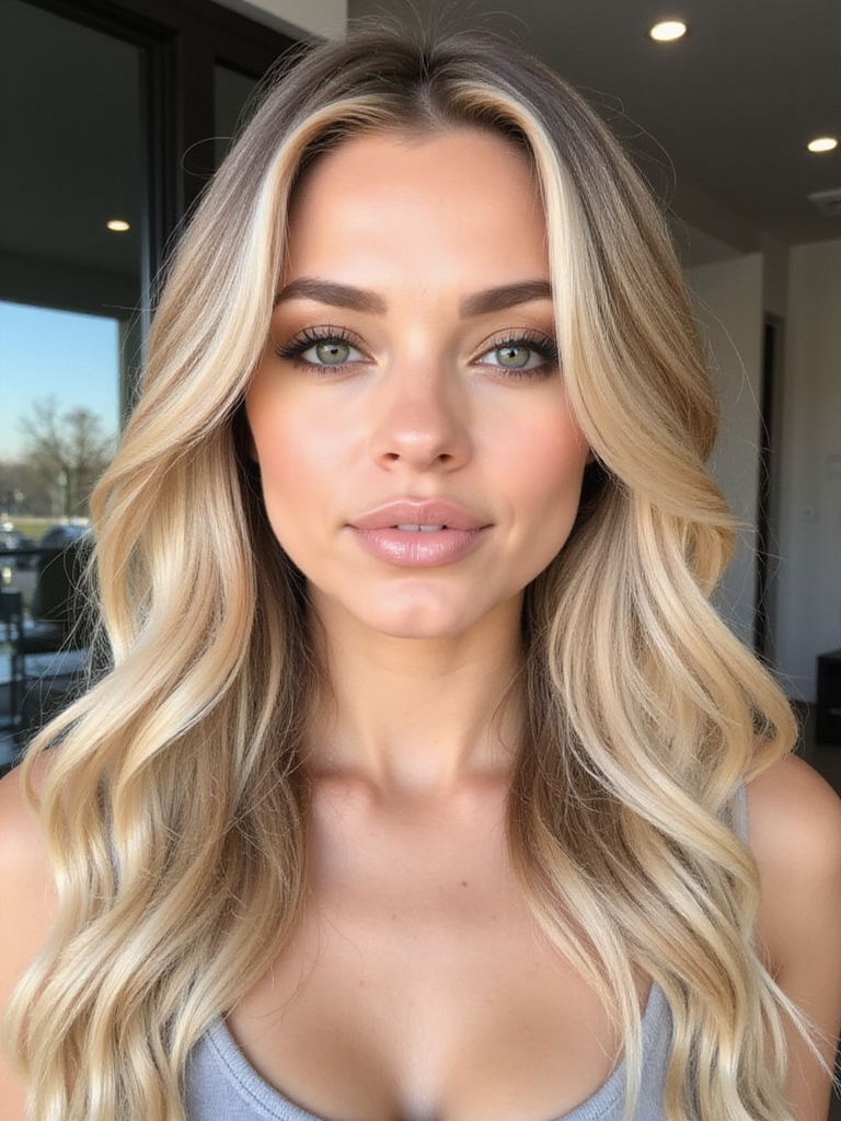 champagne blonde subtle elegance