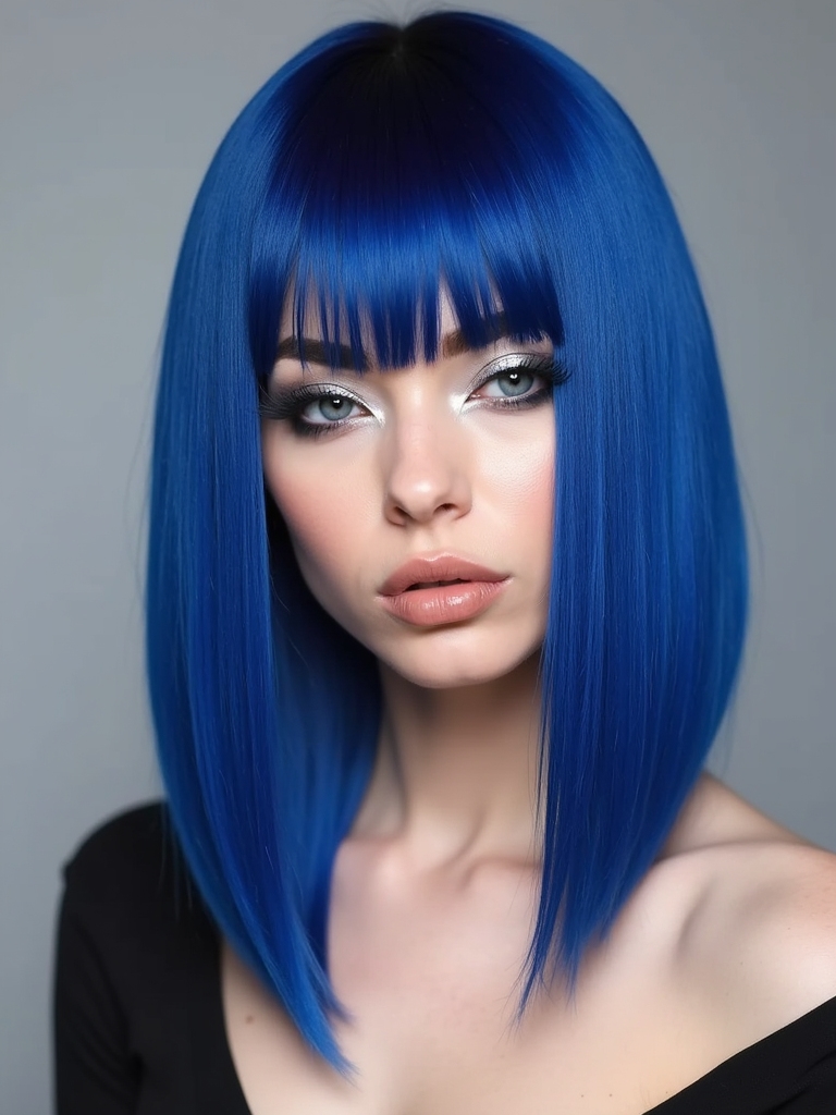 cobalt blue hair trend