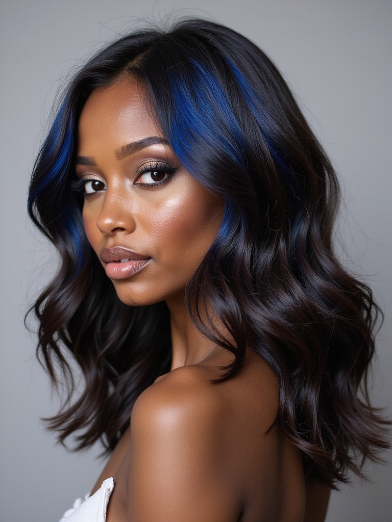 dramatic dark shades highlighted